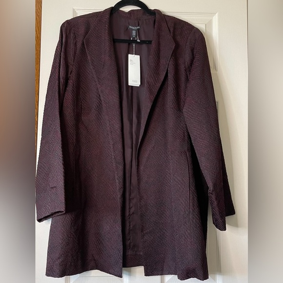 Eileen Fisher Burgundy Blazer NWT - Picture 13 of 15